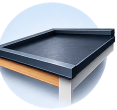 Flat and slanted roof